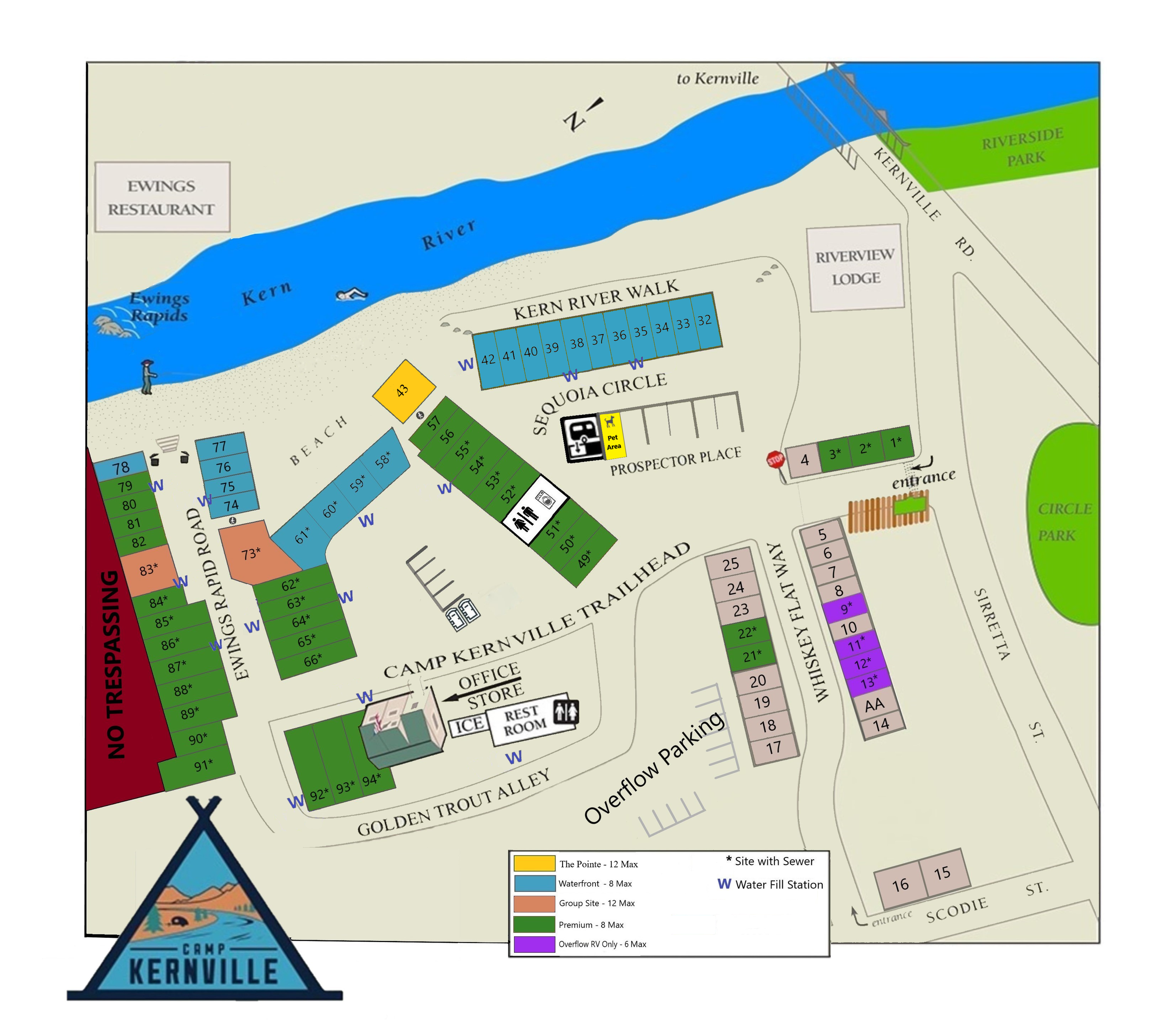 Layout of Campground